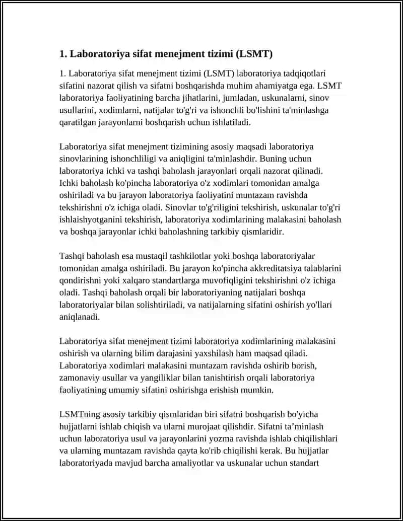 LABORATORIYA TADQIQOTLARI SIFATINI NAZORAT QILISH 4