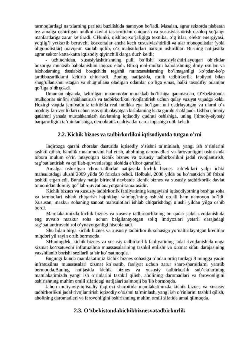 Kichik biznes va tadbirkorlikning mohiyati 4