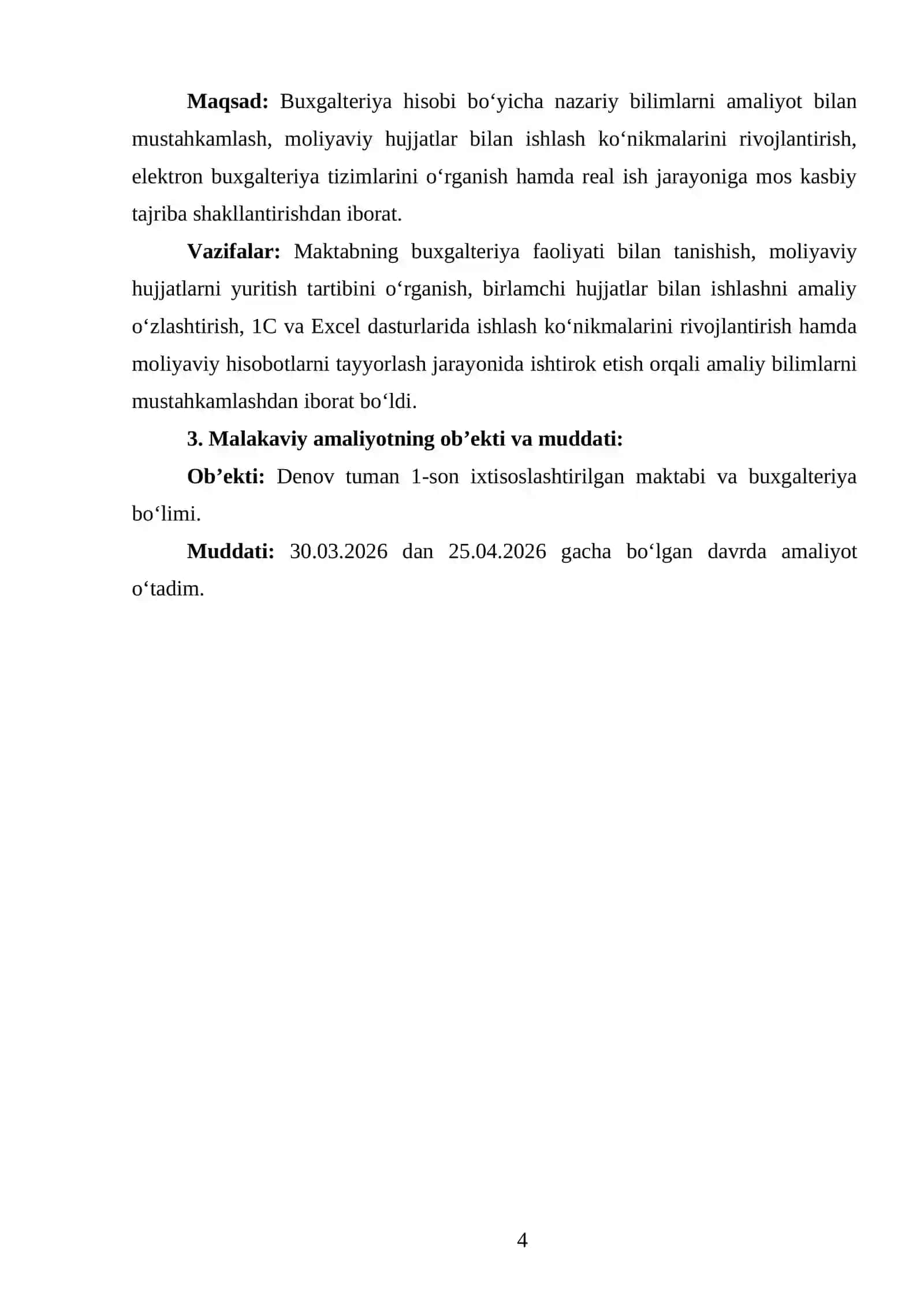 Denov tuman 1-son ixtisoslashtirilgan maktabning bugaltetiya faoliyatini o'rganish 4