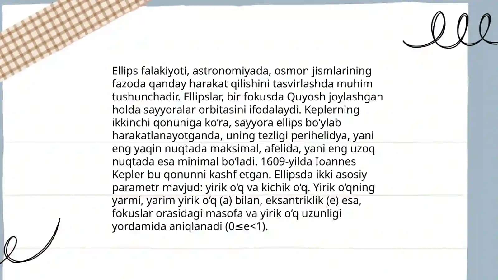 Kepler qonunlari 4