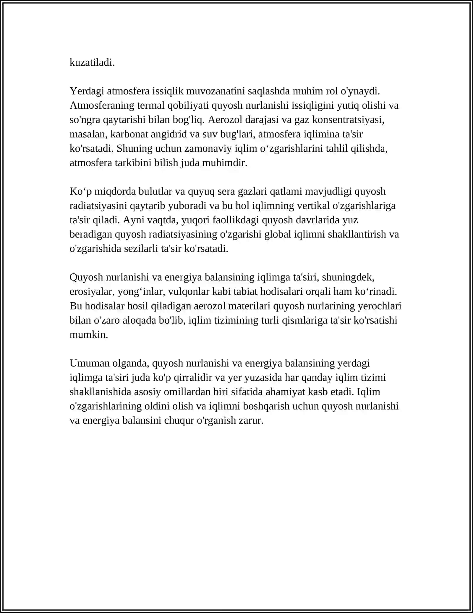 IQLIM HOSIL QILUVCHI OMILLAR.IQLIMNING VERTIKAL VA GORIZONTAL OʻZGARISHLARI 4