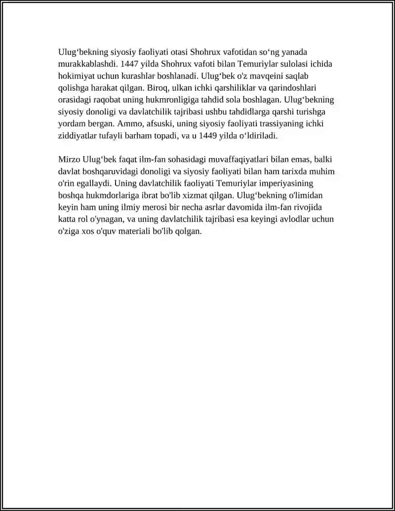 MIRZO ULUGʻBEK BUYUK DAVLAT ARBOBI 4