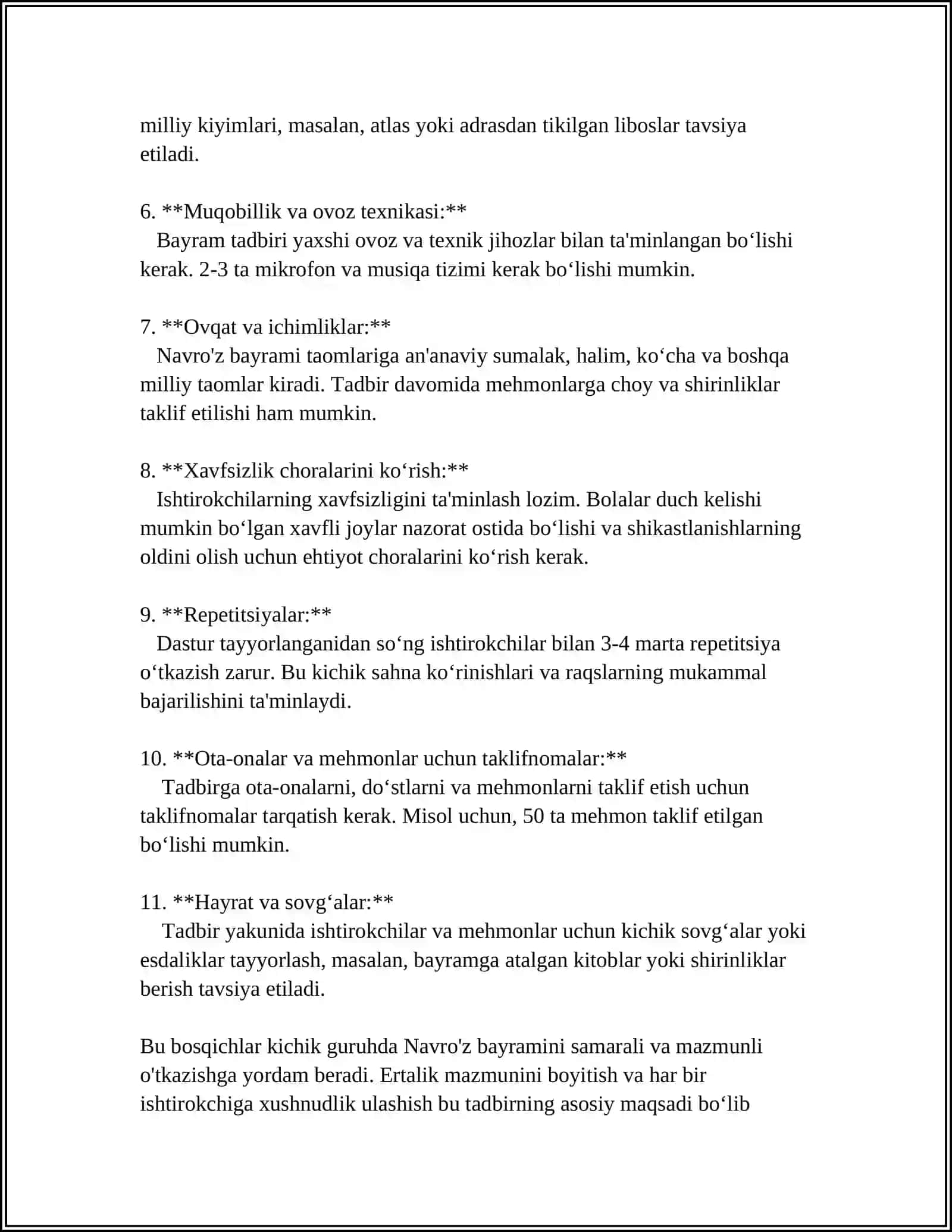 MAKTABGACHA TAʼLIM TASHKILOTIDA KICHIK,O'RTA VA KATTA GURUHLARDA BAYRAM ERTALIKLARINI MAZMUNLI TASHKIL ETISH.DINAMIK BELGILAR 4