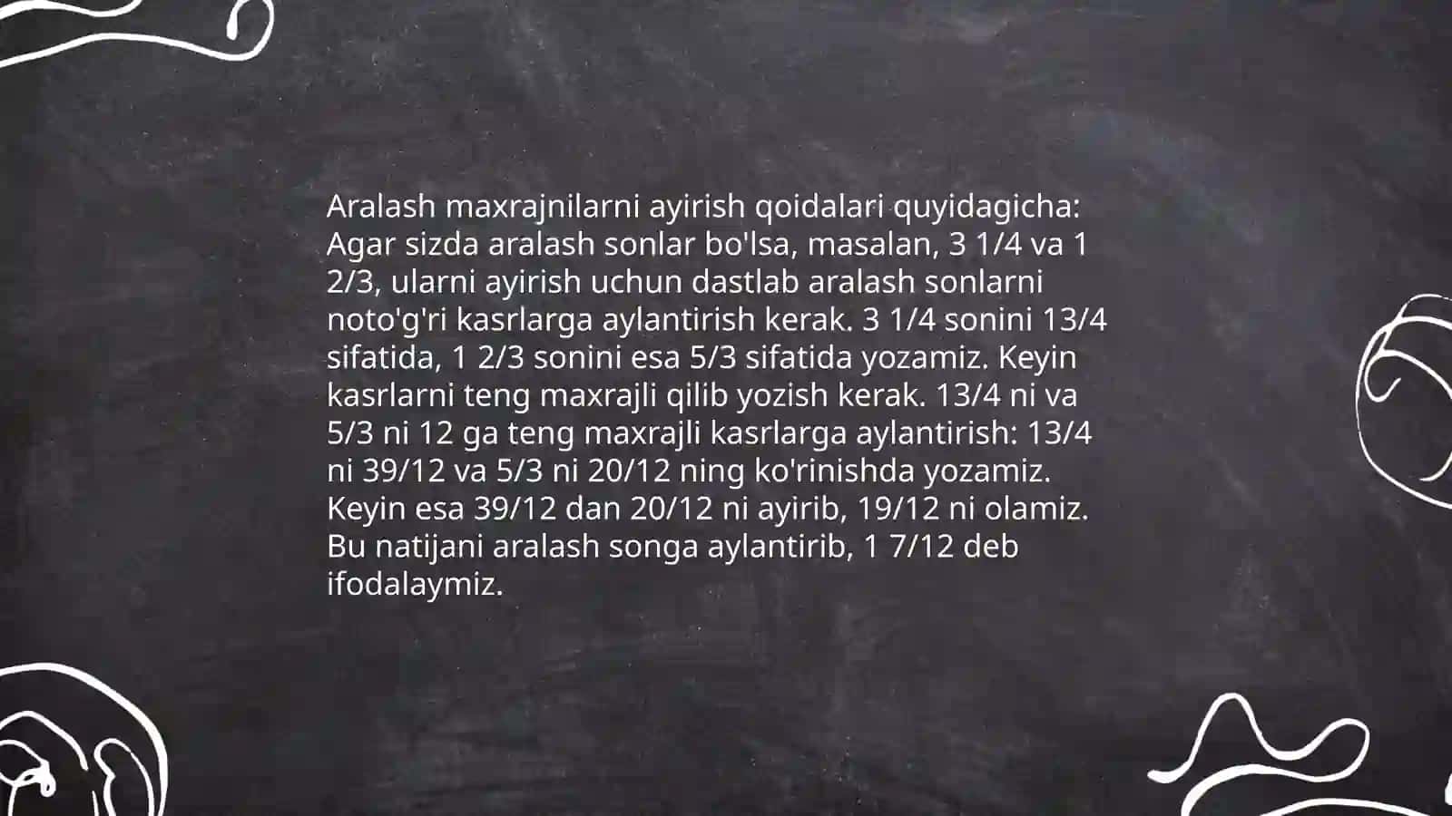 Aralash maxrajni qoʻshich va ayirish 4