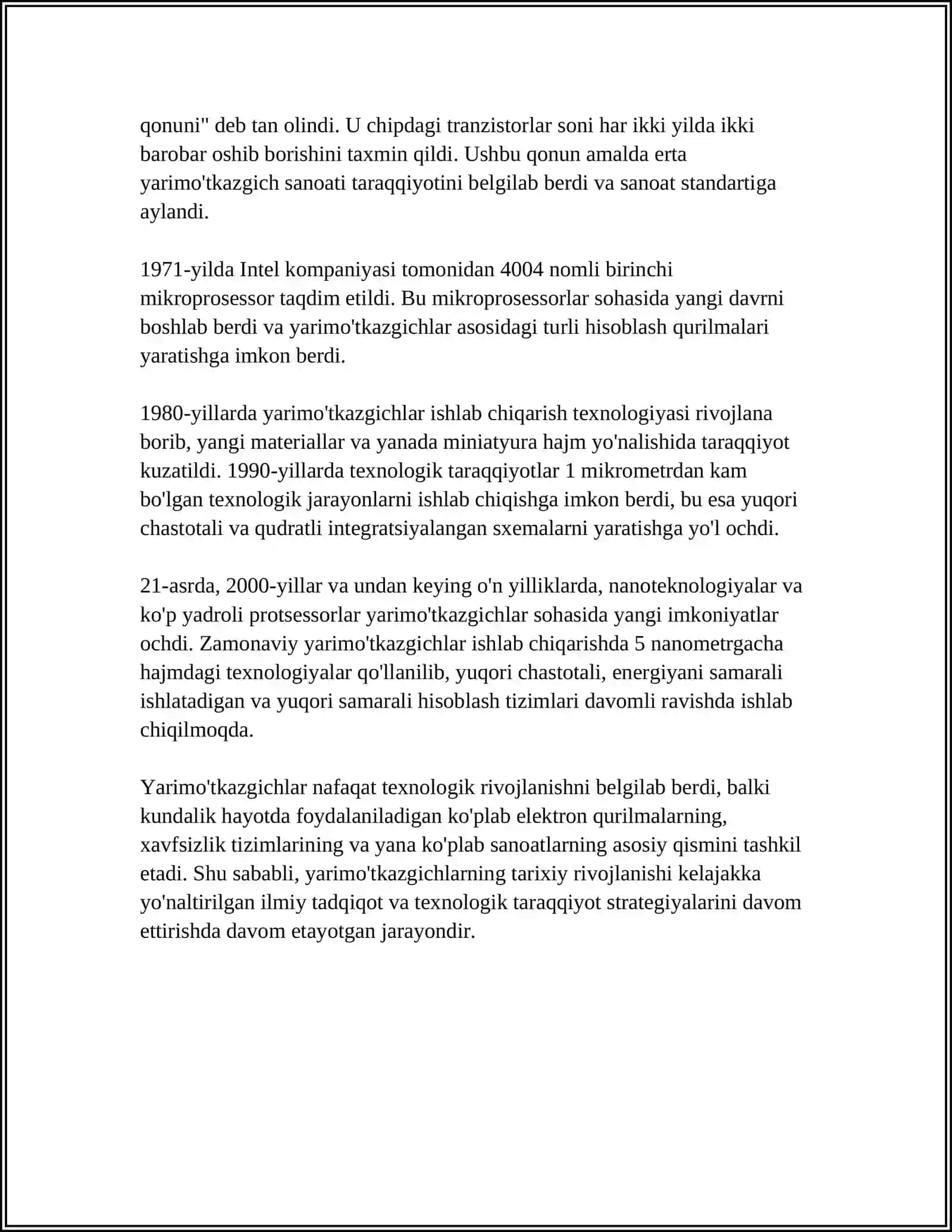 YARIMO’TKAZGICHLARNING AMALIYOTDA QO’LLANISHI 4