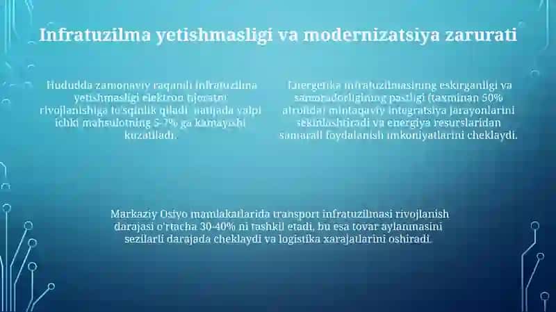 Markaziy Osiyoda Yaxlit Iqtisodiy Maydonni Yaratish Muammolari 4