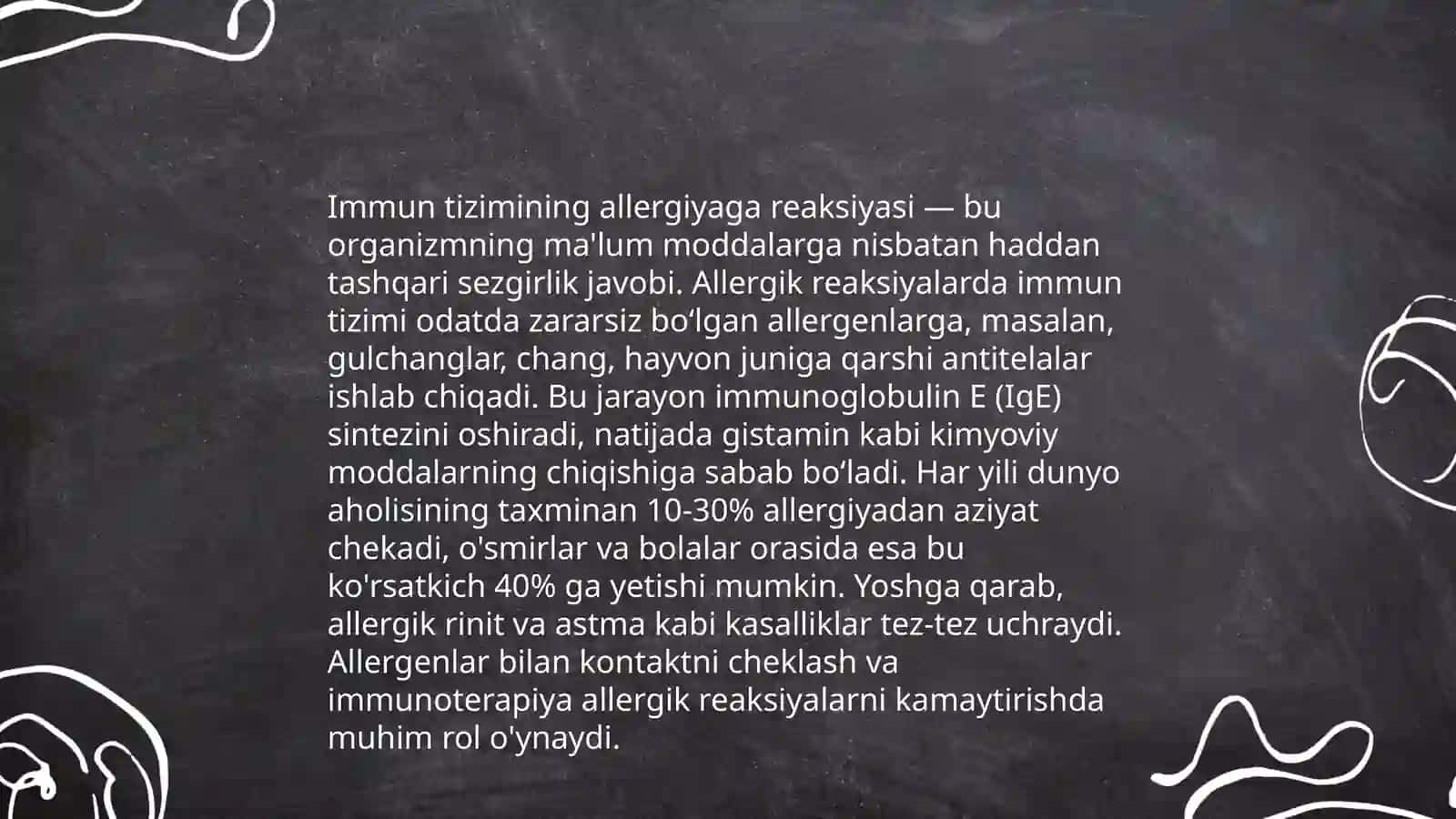 Allergiya. Tez yuzaga chiqadigan allergik reaktsiyalar 4