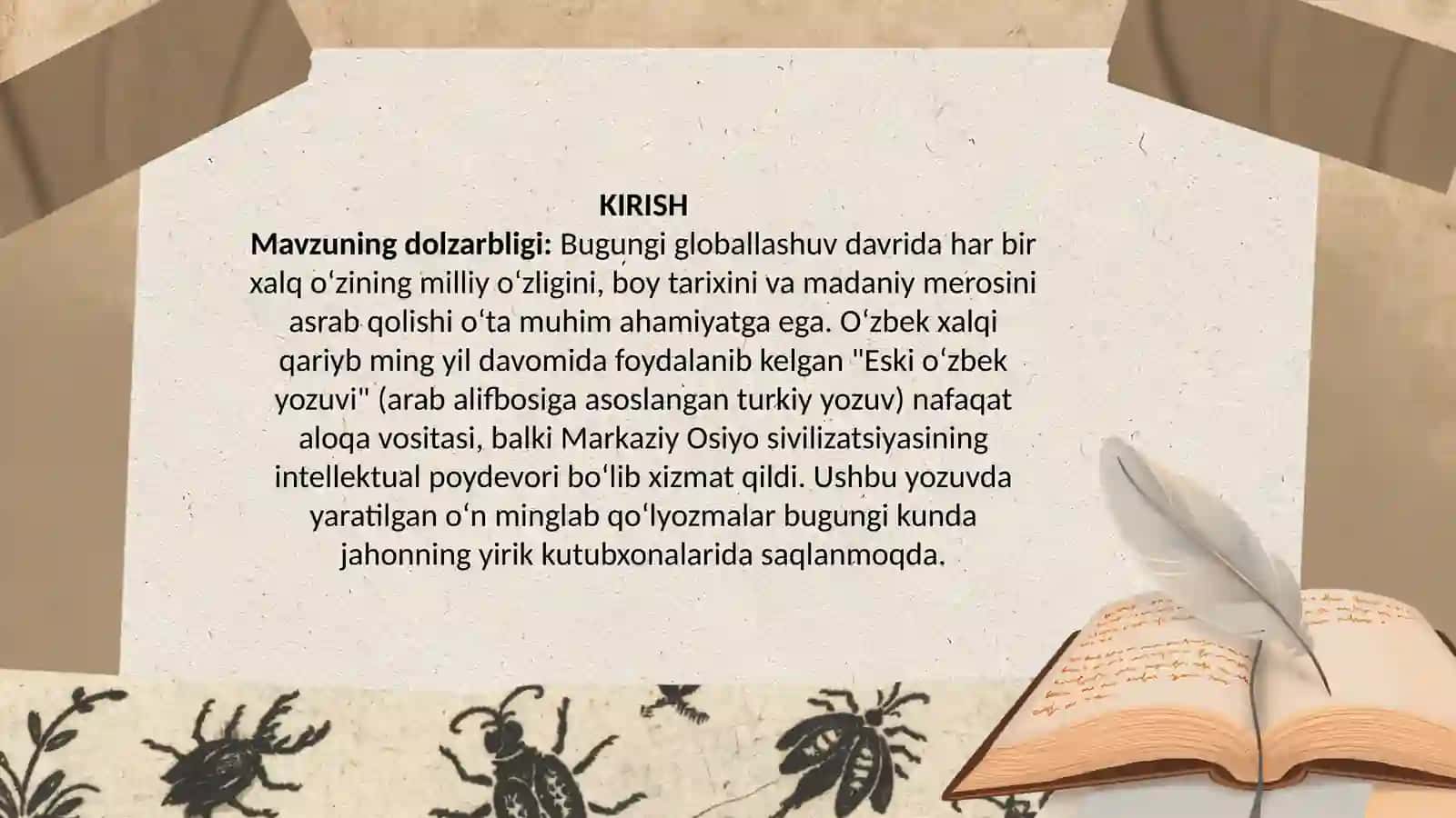 Eskioʻzbekyozuviningilmiyvaamaliyahamiyati 4