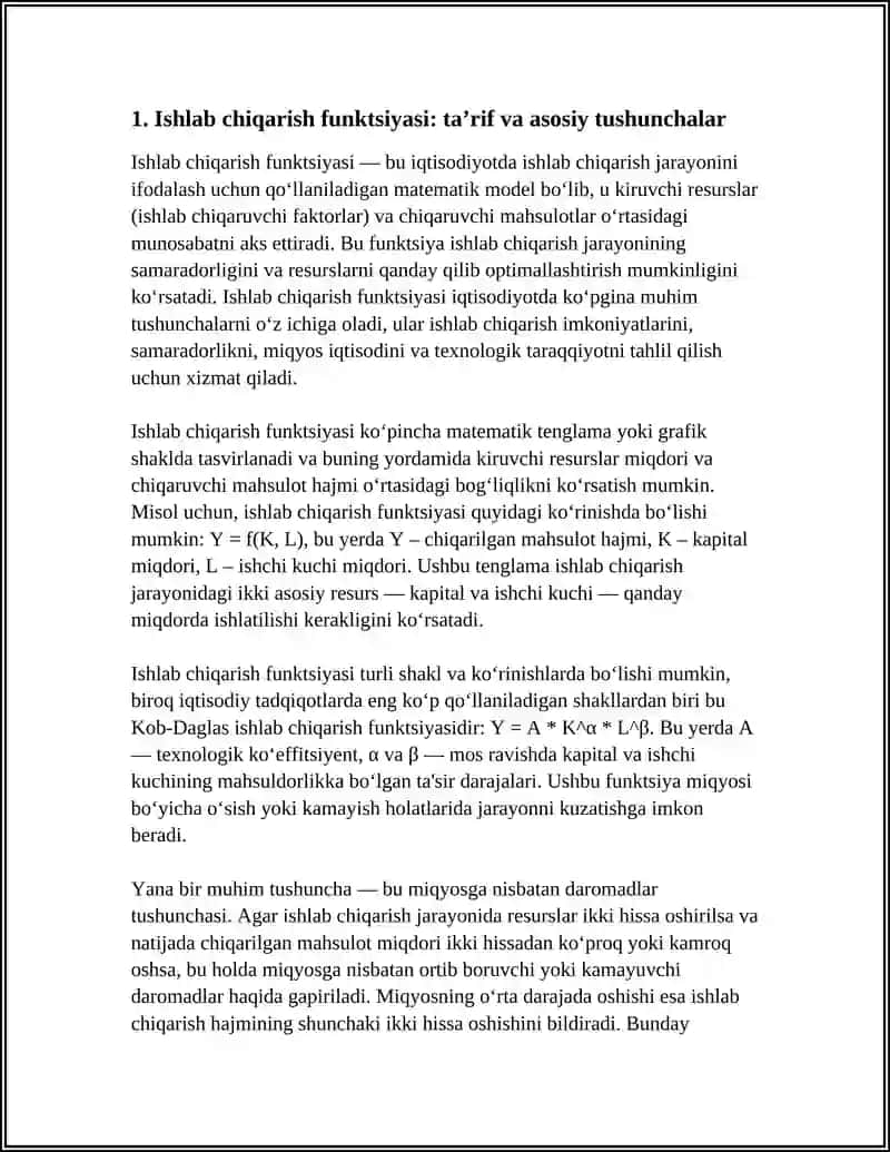 ISHLAB CHIQARISH FUNKSIYALARI HAQIDA TUSHUNCHALAR 4