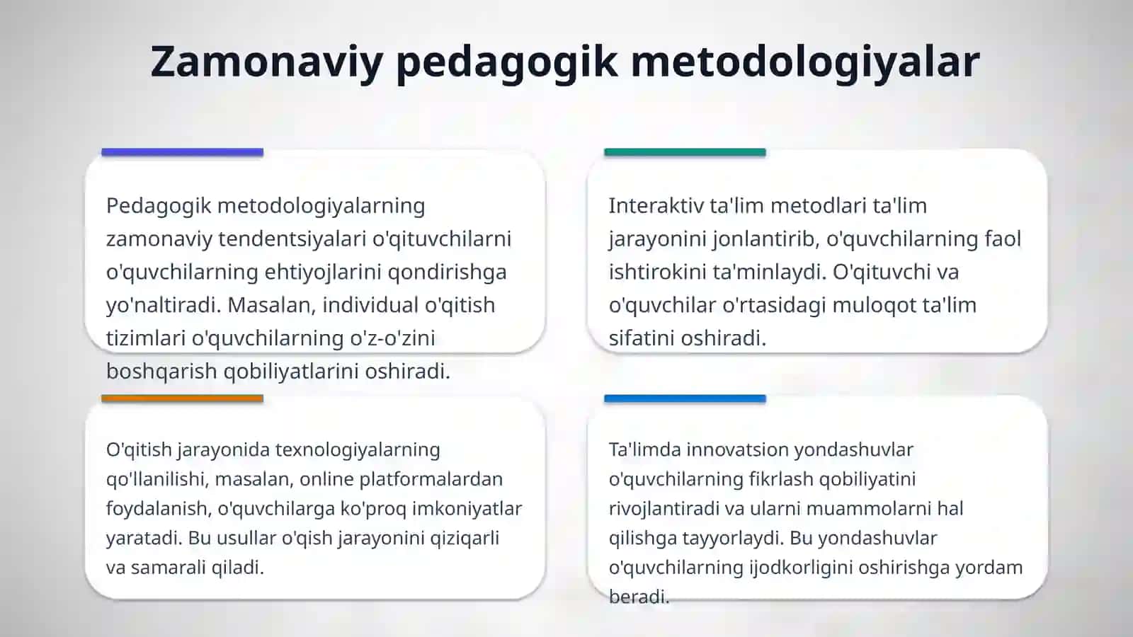 O’qitishda pedagogik fikr va tadqiqotlar. 4