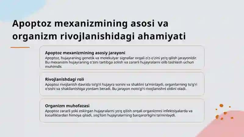Hujayra appoptozi va uning giologik ahamiyati 4