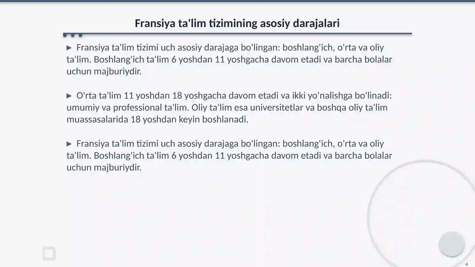 Fransiyada ta'lim tizimi 4
