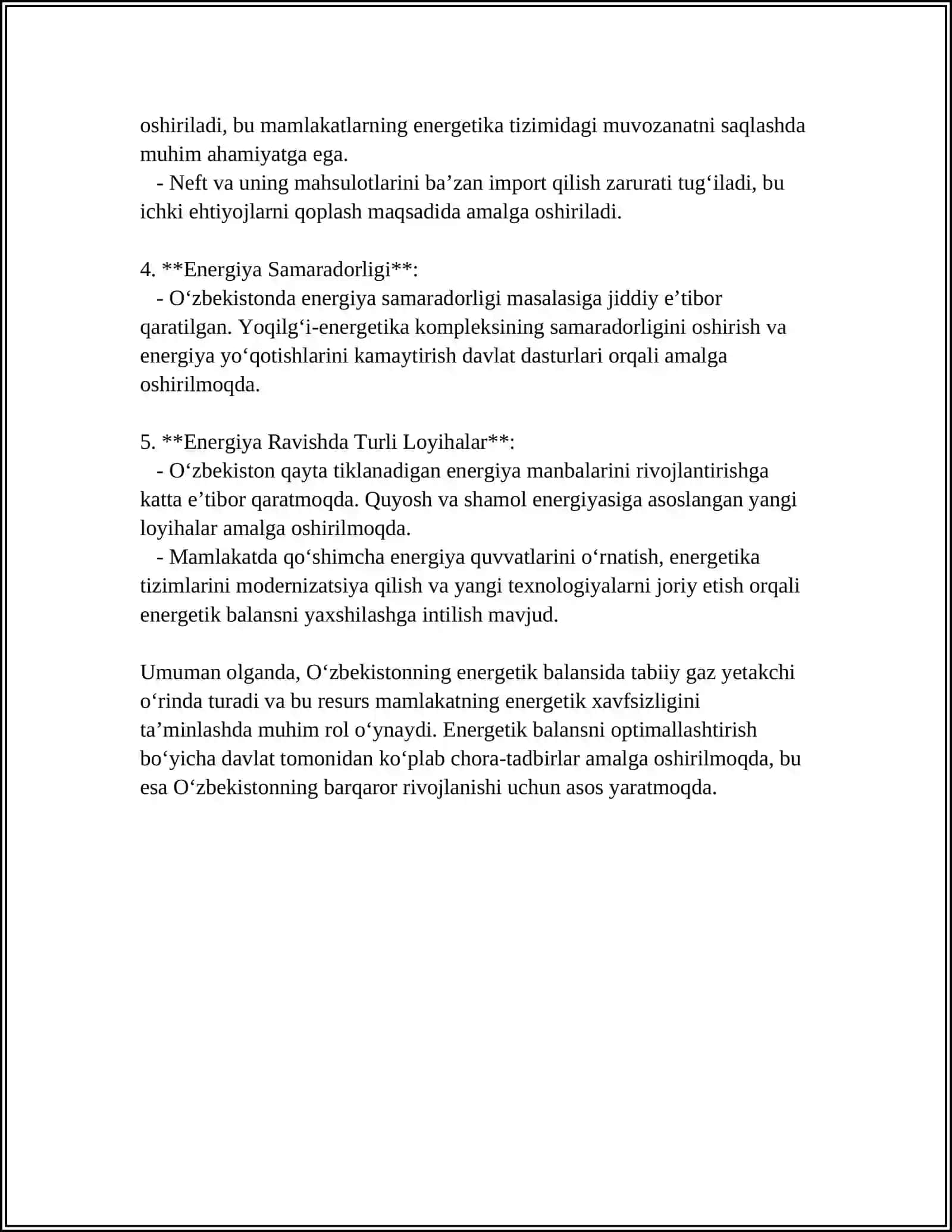OʻZBEKISTON ENERGETIK BALANSI 4