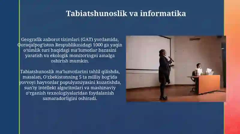 Tabiat bilan tanishtirish fanining fanlar kesimida tutgan o‘ni taqdimot 4
