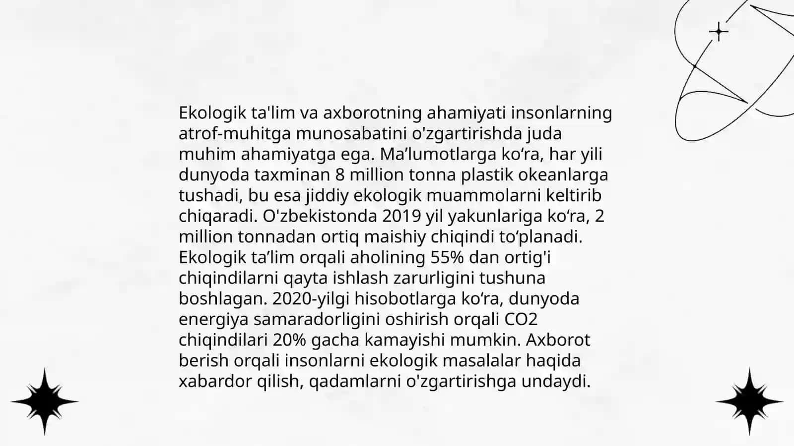 Ekologik madaniyatda insonlarni roli va ishtiroki 4