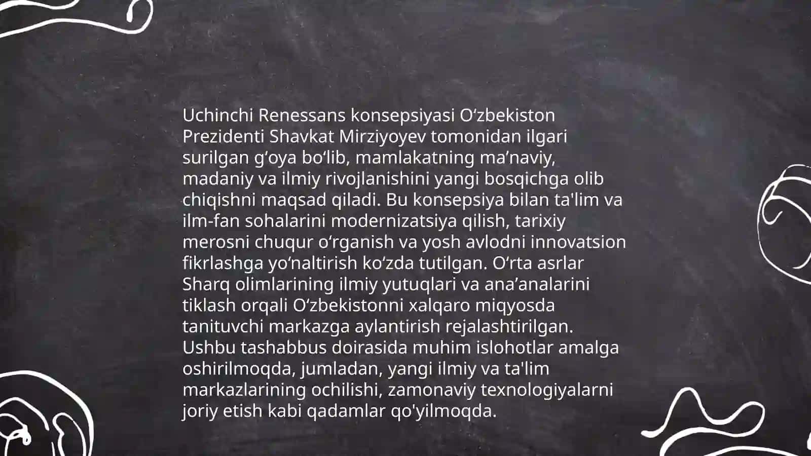 Yangi O’zbekistonning taraqqiyot strategiyasi “ kitobida rivojlanish modeli va Uchinchi renessans” 4