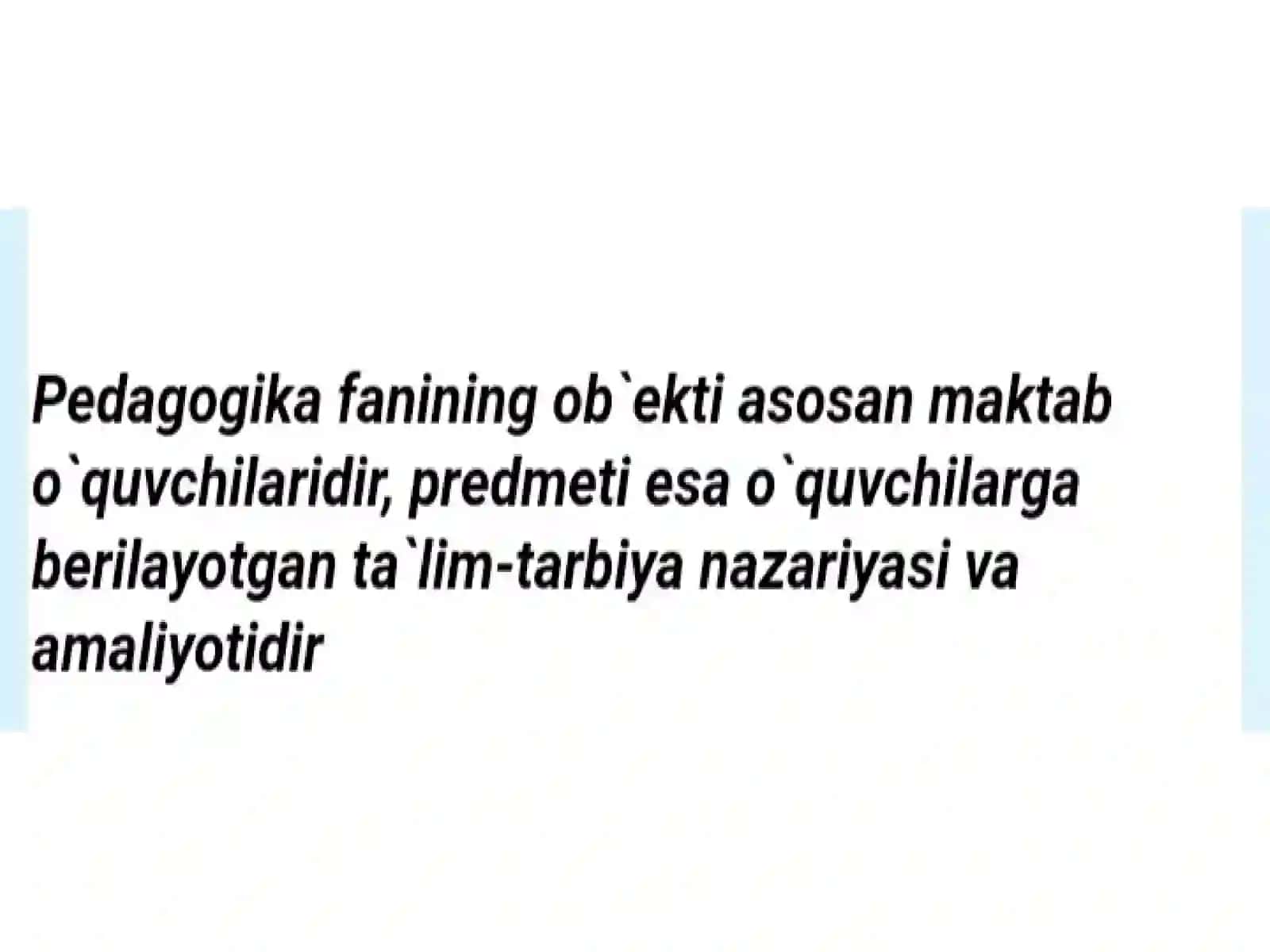 Boshlang'ich sinflarda tarbiya fanidan bajarilgan Mustaqil ishi 4