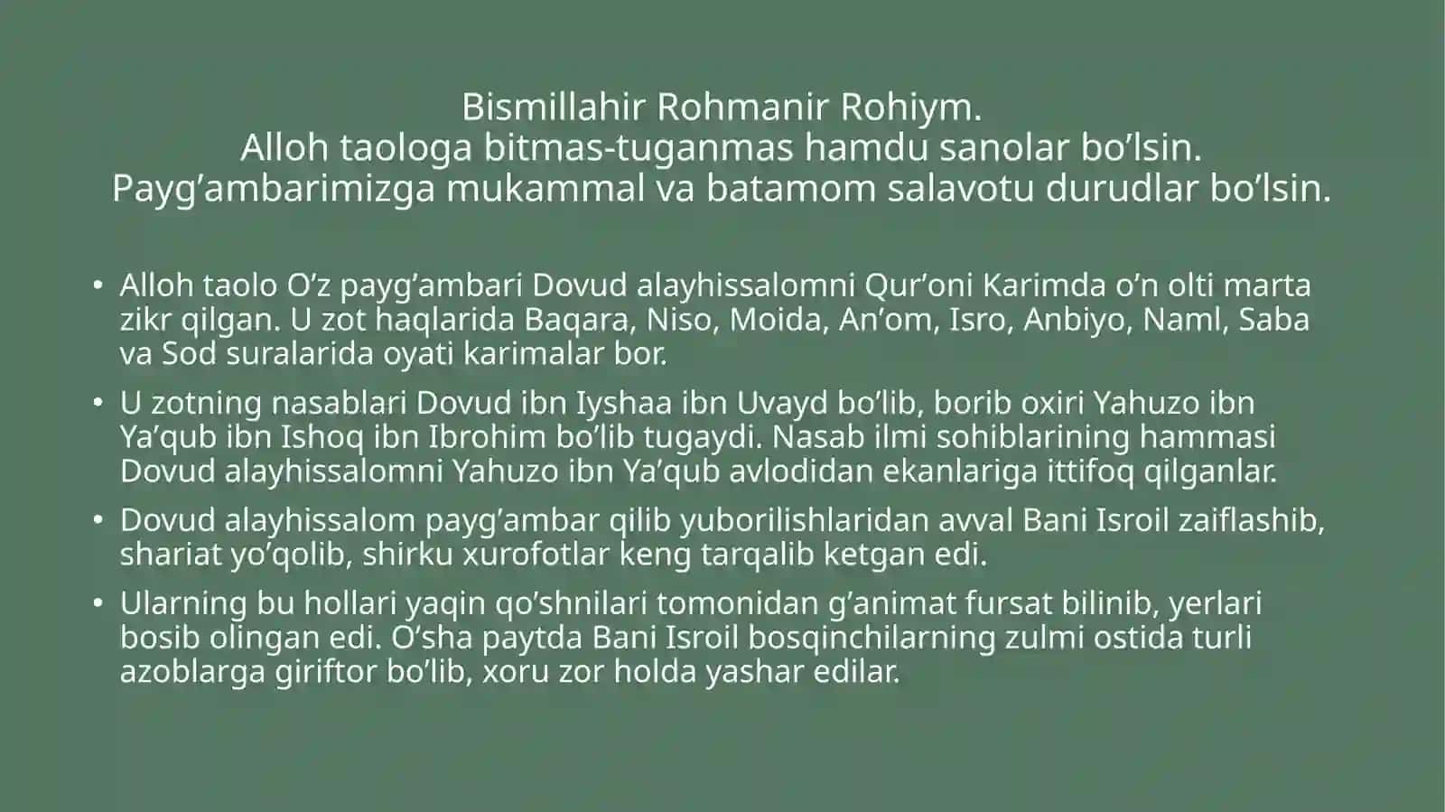 O'RGANILAYOTGAN MAMLAKATLAR TARIXI 4