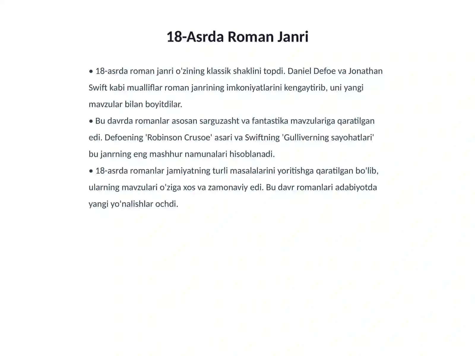 Roman janri va uning tasnifi 4