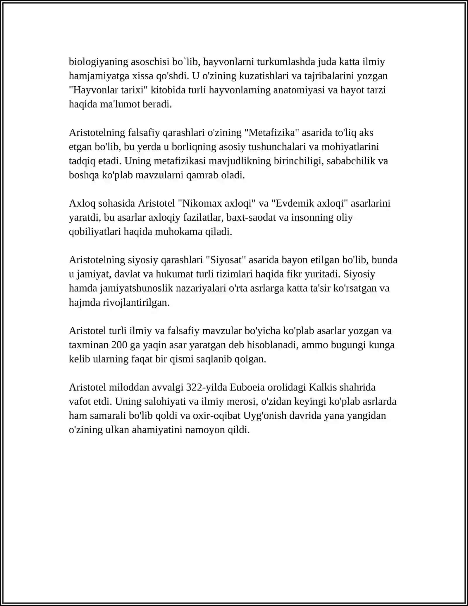 ARISTOTELNING "POETIKA" ASARIGA SHARH 4