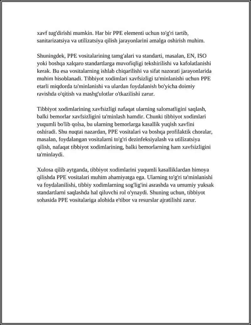 Tibbiyot Xodimlari Xavfsizligi 4