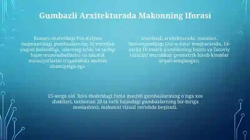 Gumbazli binolarning hajmiy rejaviy yechimlari 4