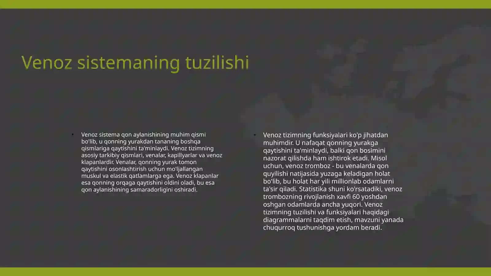 Bosh miya pardalarining vena bo'shliqlari va sisternalari 4