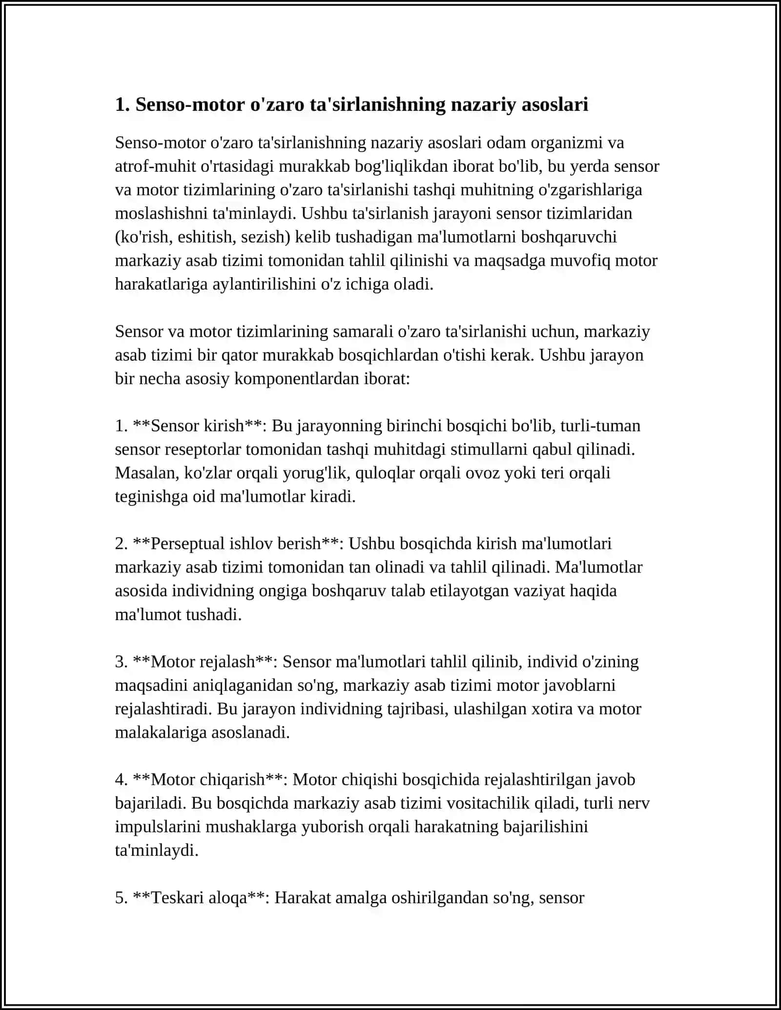 SENSOMOTOR TA'SIRLANISH VA DIQQATNI O'RGANISH UCHUN METODIKALAR 4