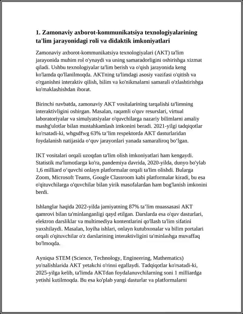 ZAMONAVIY AXBOROT-KOMMUNIKATSIYA TEXNOLOGIYALARI VA ULARNING DIDAKTIK IMKONIYATLARI 4