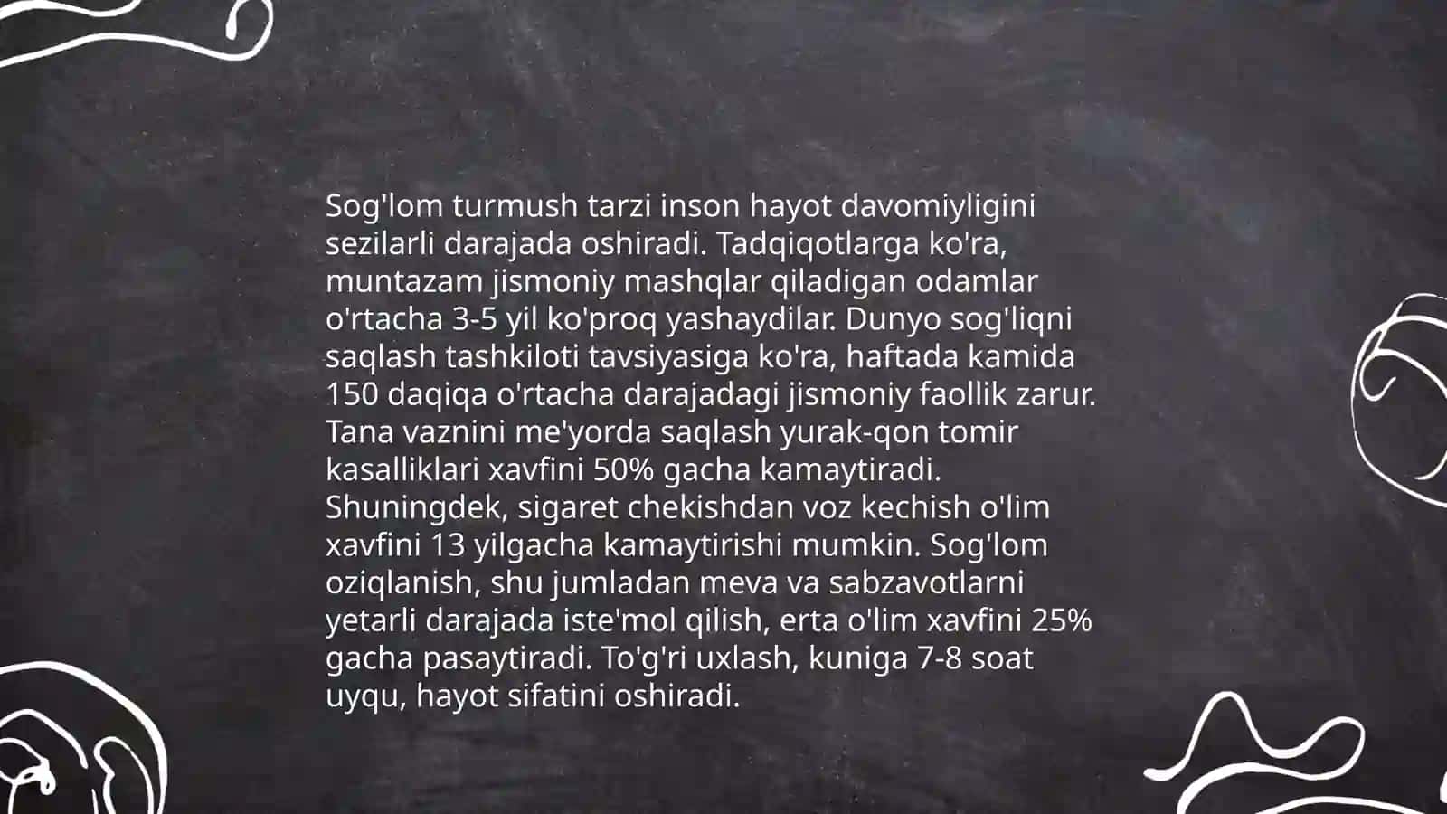 Uzoq umr ko'eish muammolari 4