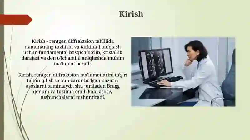 Rentgen nurlari diffraktsiyasi tahlili 4