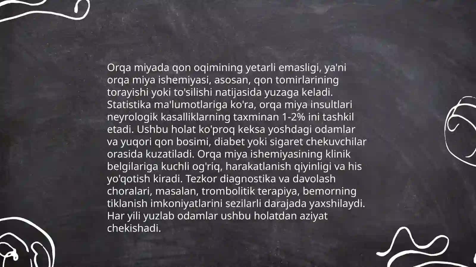 Bosh va orqa miyya qon aylanish kasaliklari 4