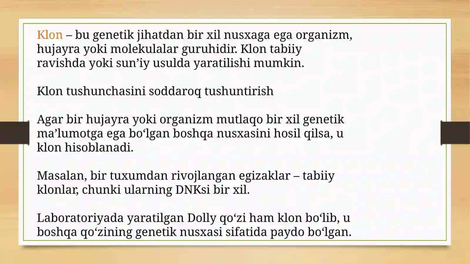 Klonlar, klonlashtirish va ularning klinik ahamiyati 4
