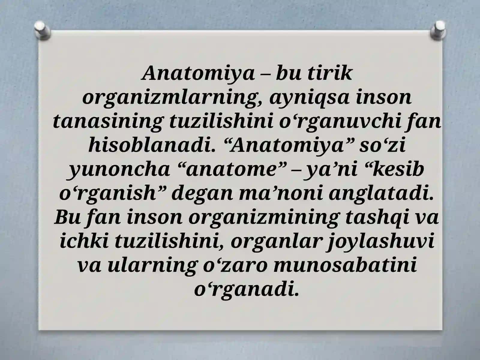 Anatomiya faniga kirish 4