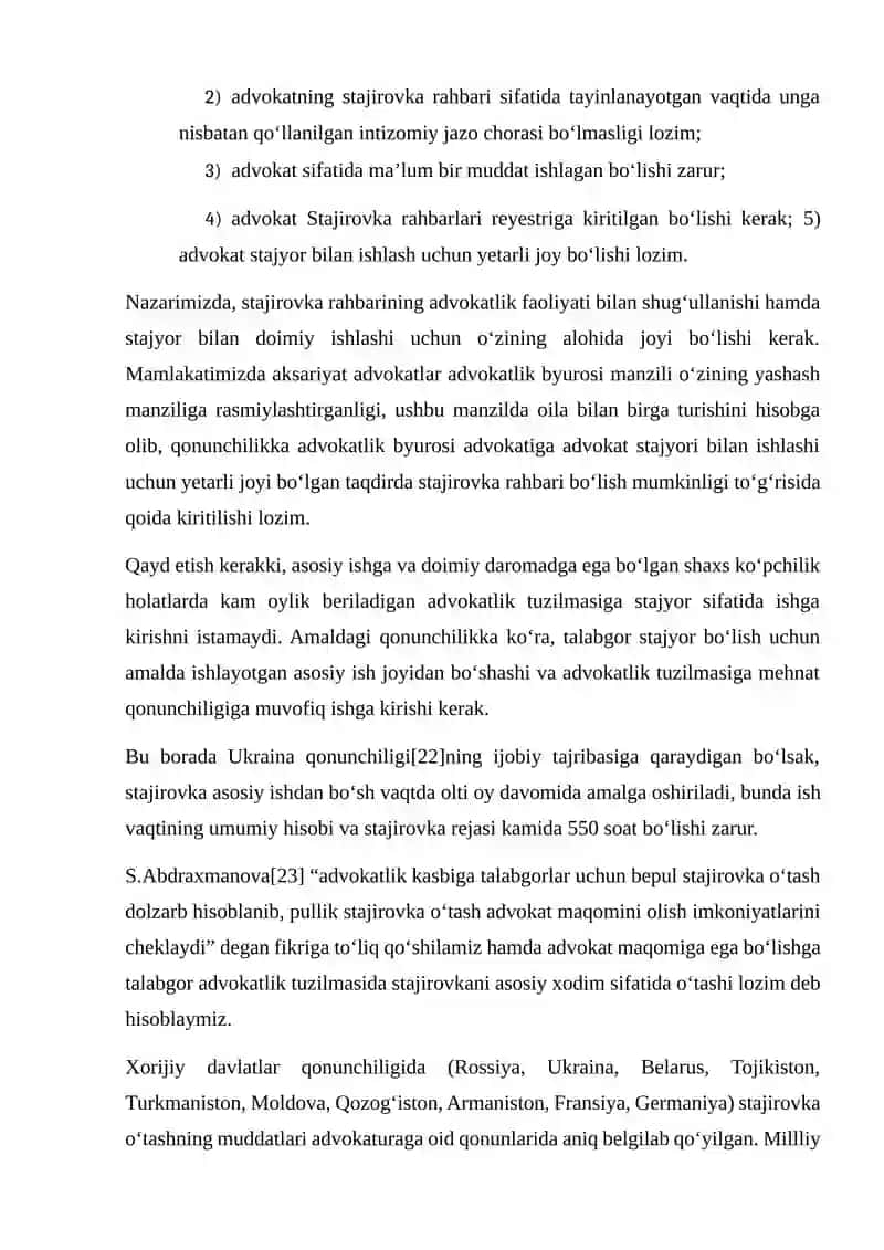 ADVOKAT MAQOMINI OLISH, TO‘XTATIB TURISH VA TUGATISH 4