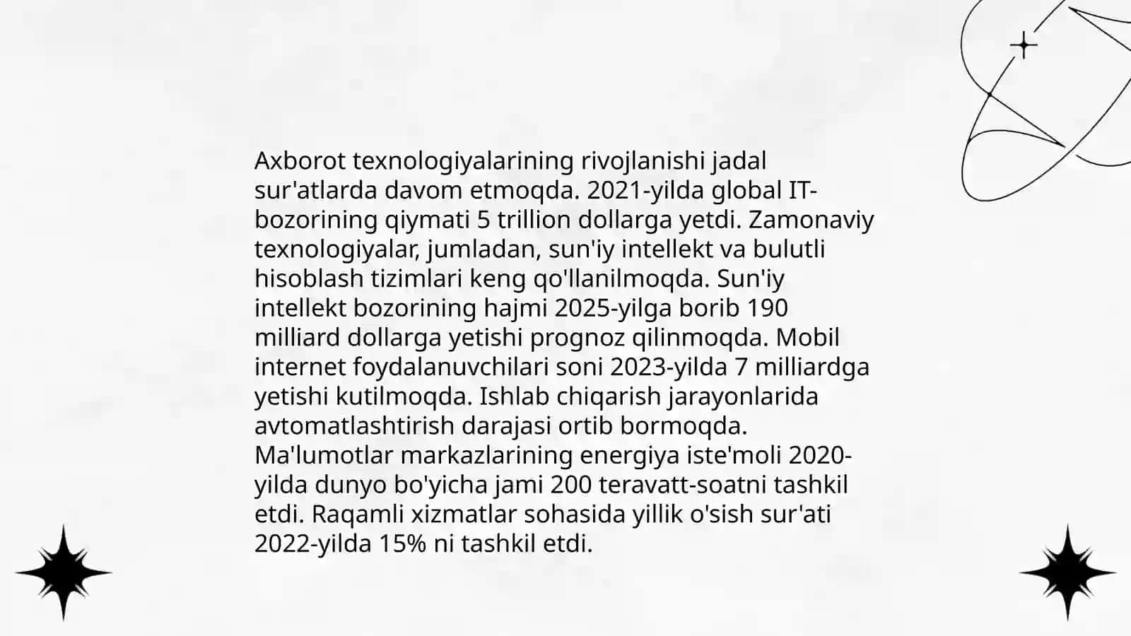 Raqamli jamiyat. Axborotlarning nazariy asoslari 4