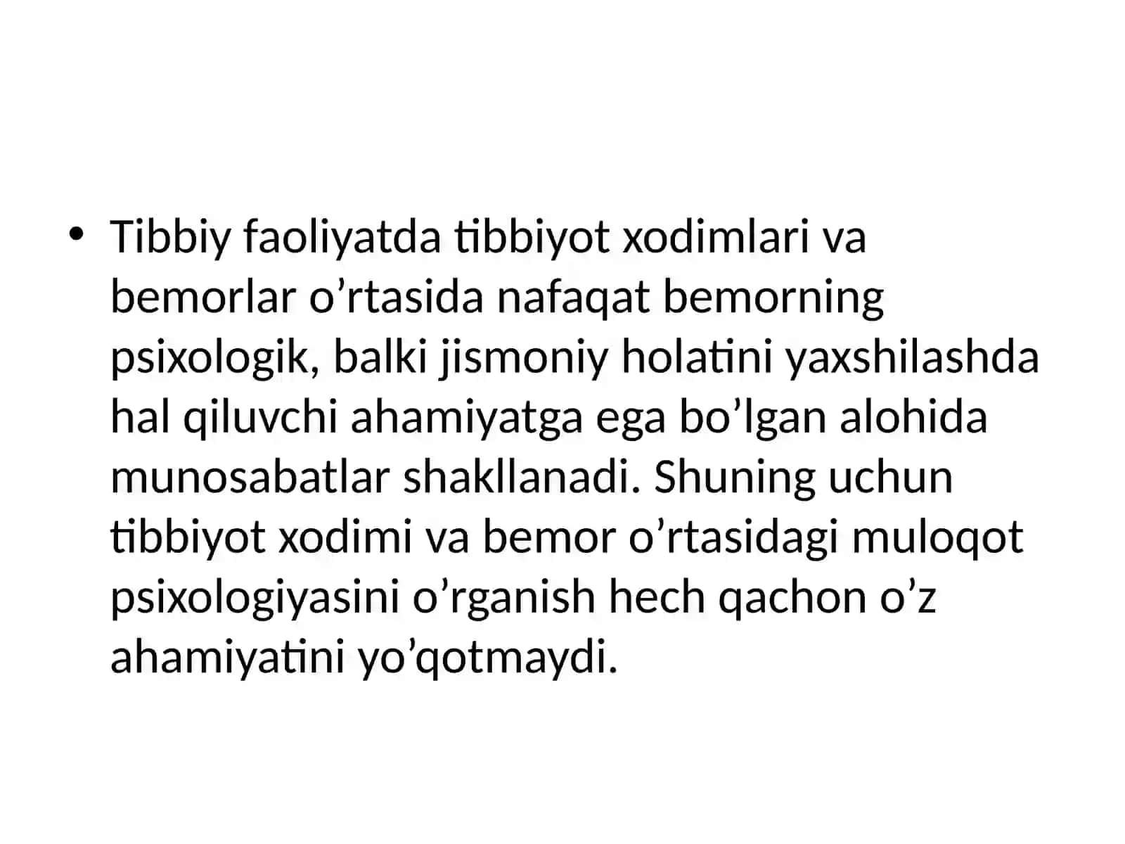 Shifokor-bemor munosabatlarining psixologik tuzilishi 4