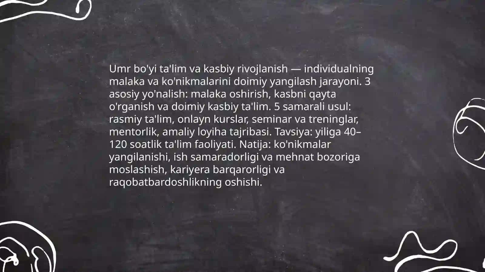 Hayot davomida talim muvaqqiyat vositasi 4