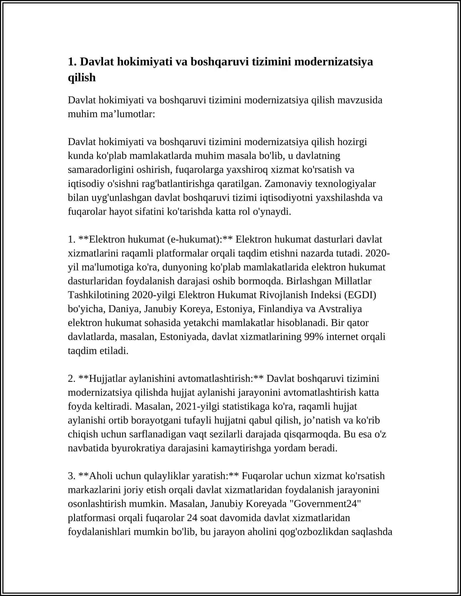 MUSTAQILLIK YILLARIDA DAVLAT BOSHQARUV TIZIMIDA AMALGA OSHIRILGAN ISLOHOTLAR 4