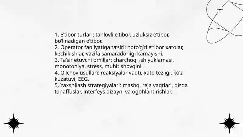 Operator faoliyatining psixologik tuzilishi 4