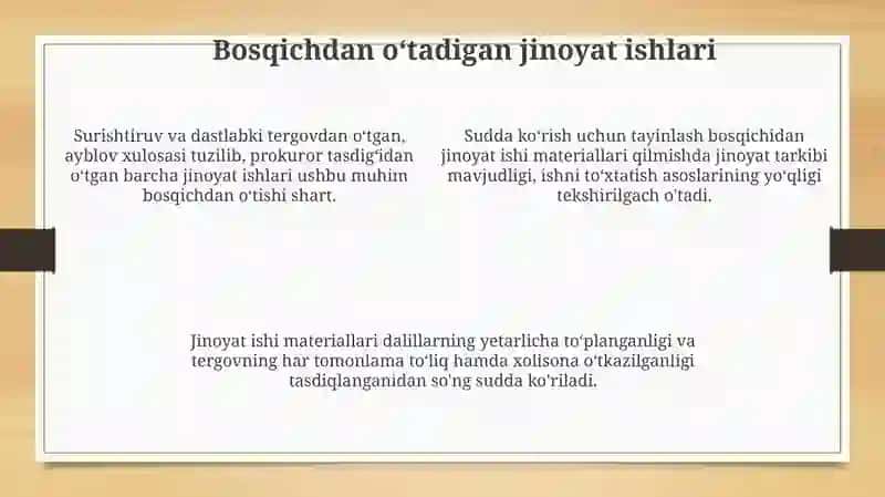 Jinoyat ishini sudda ko‘rish uchun tayinlash 4