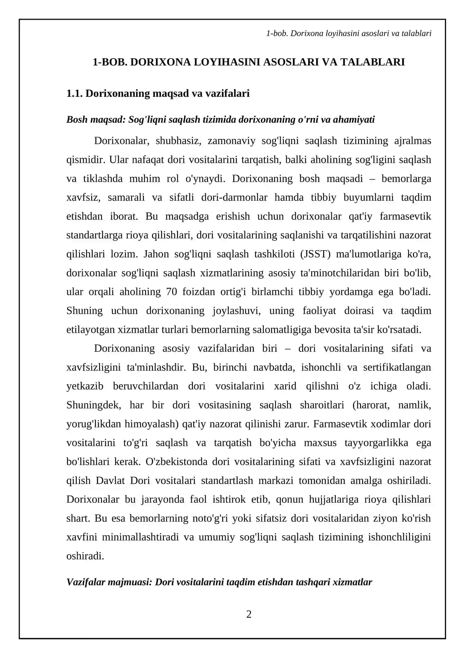 Dorixona(apteka) loyihasini loyihalashtirish va ishlab chiqish 4