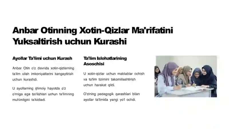 XIX asrning ikkinchi yarmi va XX asr boshlarida ta'lim va pedagogik fikrlar (Anbar otin, Furqat, Saidahmad Siddiqiy, Abdulla Avloniylarning ta'lim-tarbiya taraqqiyotida tutgan o'rni) 4
