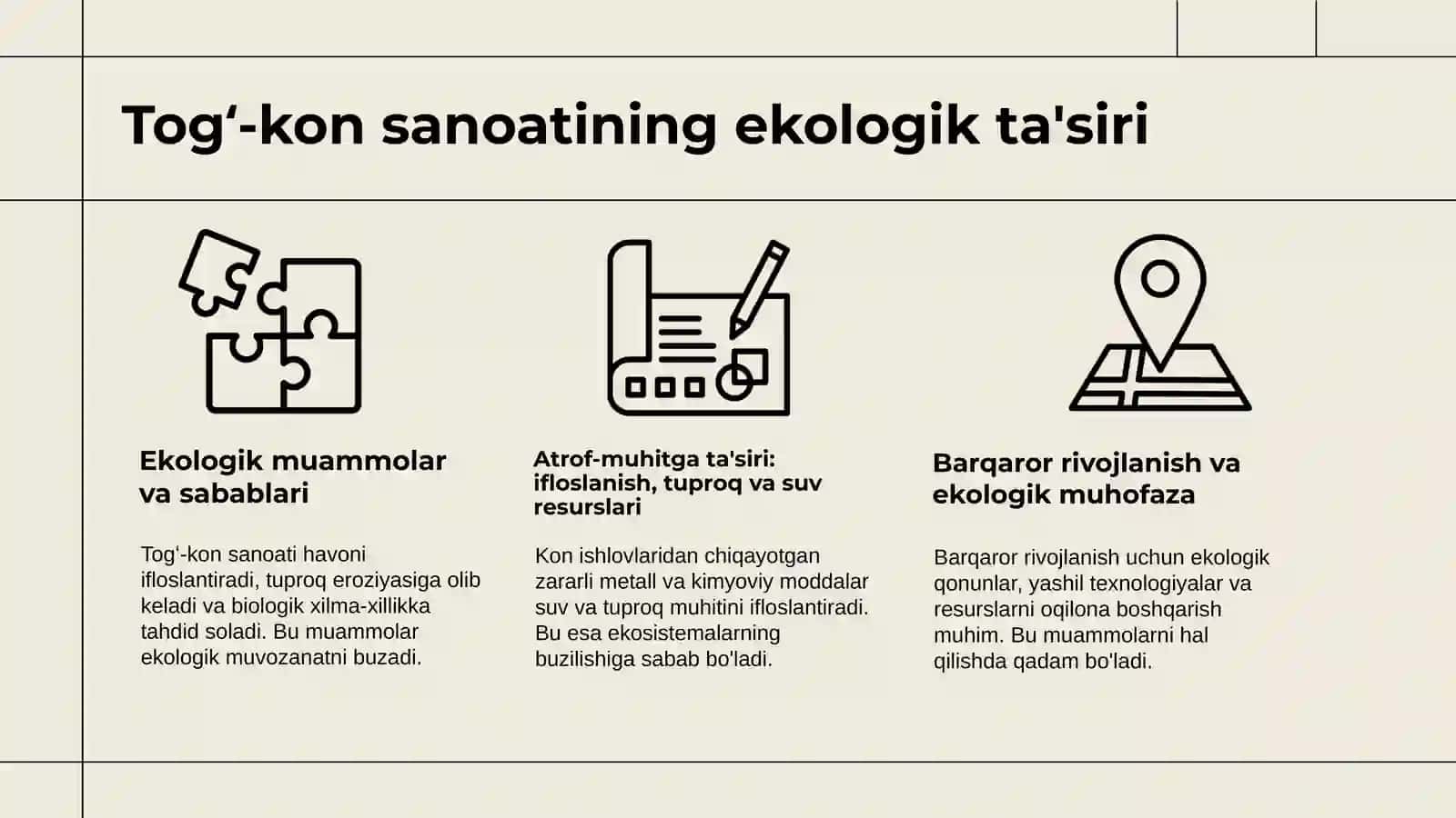 Togʻ-kon, kimyo, metallurgiyasanoati va atrof-muhit muhofazasi 4