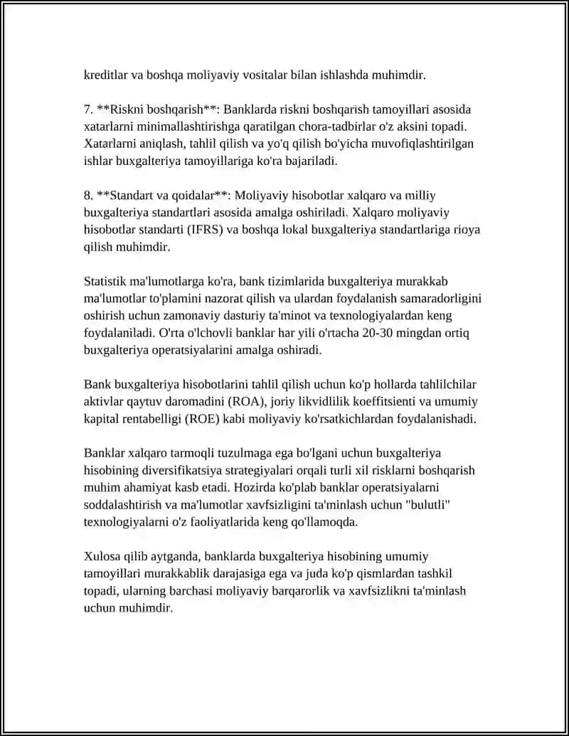 BANKLARDA BUXGALTERIYA HISOBINI TASHKIL QILINISHNING NAZARIY VA HUQUQIY ASOSLARI 4