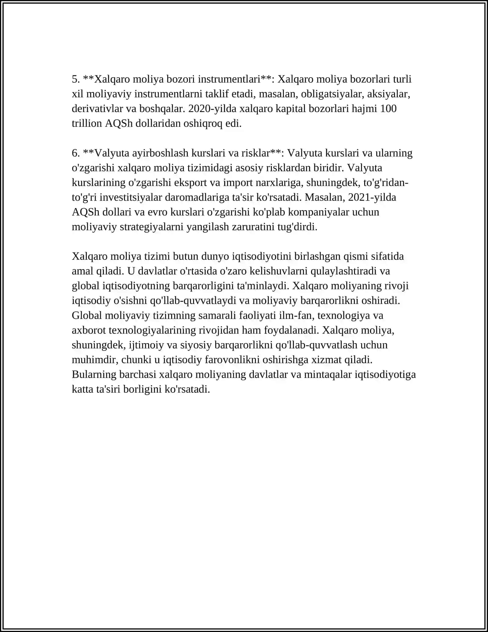 XALQARO MOLIYA: KELIB CHIQISH TARIXI VA MUAMMOLARI 4
