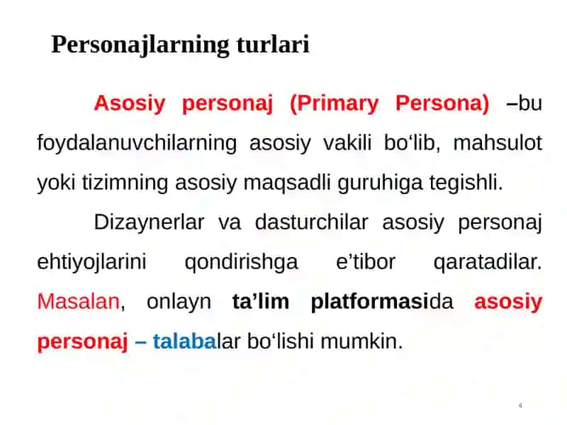 Foydalanuvchi interfeysi loyihalashda personajlardan foydalanish 4