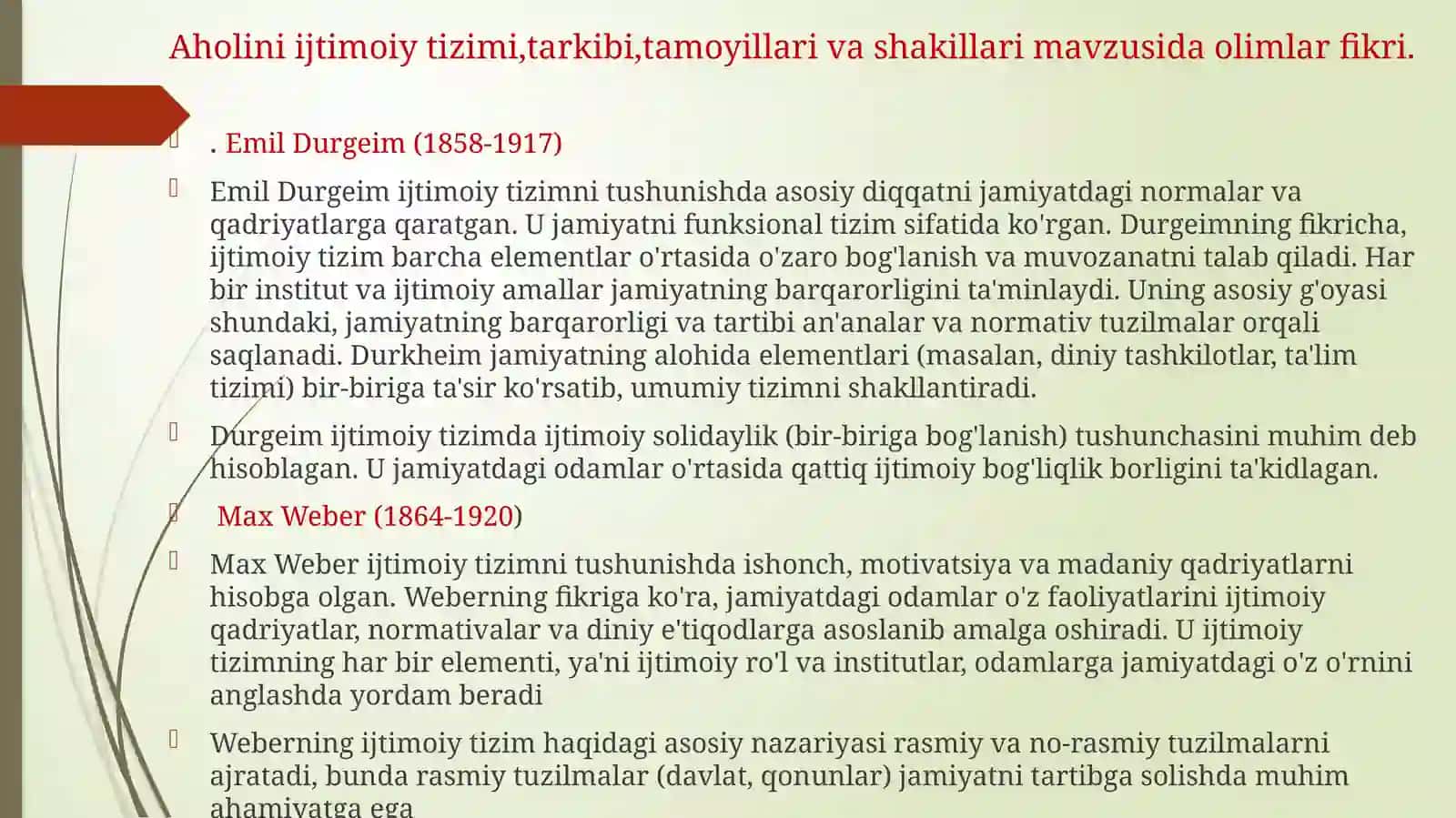 Aholini ijtimoiy tizimi, tarkibi, tamoyillari va shakillari 4