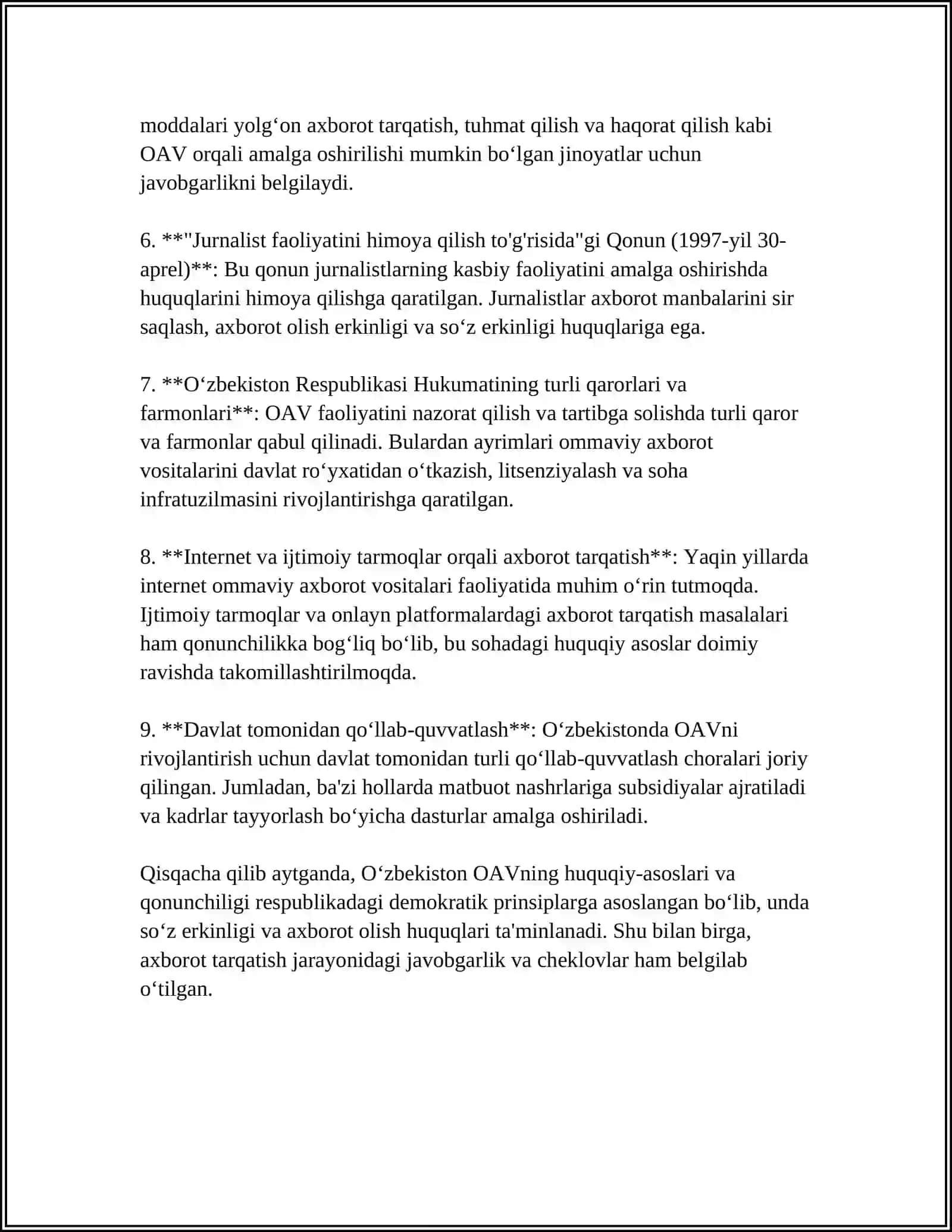 O‘ZBEKISTON RESPUBLIKASI OLIY TA’LIM FAN VA INNOVATSIYA VAZIRLIGI SAMARQAND DAVLAT CHET TILLAR INSTITUTI XORIJIY TIL VA ADABIYOTI YO'NALISHI (KECHKI) MUSTAQIL ISH 4