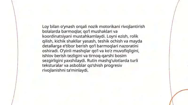 Loy mashgʻulotlarini oʻyin bilan bogʻliqligi 4